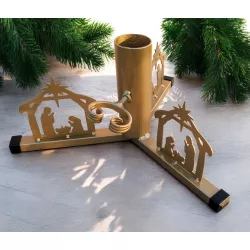 Stojak choinkowy z motywem szopki betlejemskiej – metalowy, ręcznie wykonany Stojak choinkowy z motywem szopki betlejemskiej – metalowy, ręcznie wykonany