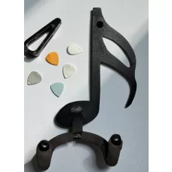 Wieszak gitarowy w kształcie nuty – ręcznie wykonany ze stali Wieszak gitarowy w kształcie nuty – ręcznie wykonany ze stali